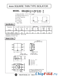Datasheet ESI-4AGL1.747G01 manufacturer Hitachi Metals
