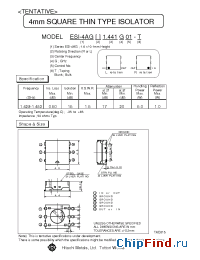 Datasheet ESI-4AGR1.441G01 manufacturer Hitachi Metals