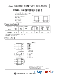 Datasheet ESI-4DCL0.836M01 manufacturer Hitachi Metals