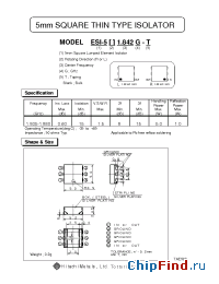 Datasheet ESI-5L1.842G manufacturer Hitachi Metals