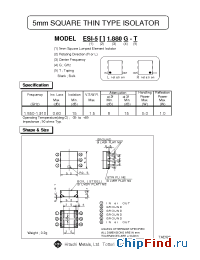 Datasheet ESI-5L1.880G-T manufacturer Hitachi Metals