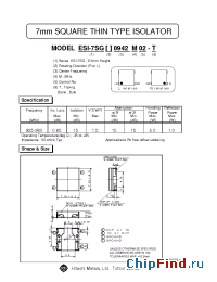 Datasheet ESI-7SGL0.942M02-T manufacturer Hitachi Metals