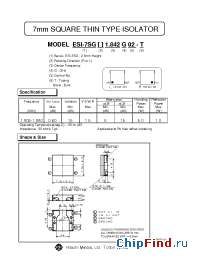 Datasheet ESI-7SGL1.842G02 manufacturer Hitachi Metals