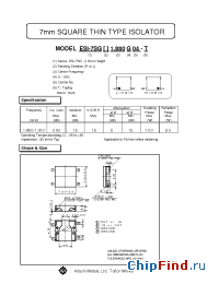 Datasheet ESI-7SGL1.880G04-T manufacturer Hitachi Metals