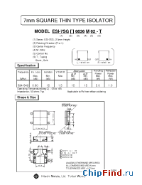 Datasheet ESI-7SGR0.836M02-T manufacturer Hitachi Metals