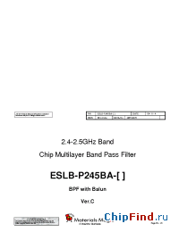 Datasheet ESLB-P245BA manufacturer Hitachi Metals