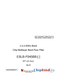 Datasheet ESLB-P245BB manufacturer Hitachi Metals