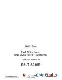 Datasheet ESLT-S245E manufacturer Hitachi Metals