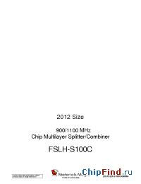 Datasheet FSLH-S100C manufacturer Hitachi Metals