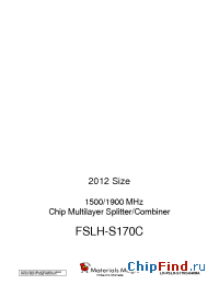 Datasheet FSLH-S170C manufacturer Hitachi Metals