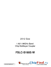 Datasheet LC-FSLC-S190E-W-0408A manufacturer Hitachi Metals