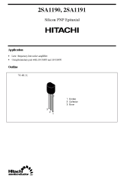 Datasheet 2SA1191 manufacturer Hitachi