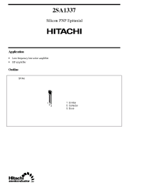 Datasheet 2SA1337 manufacturer Hitachi