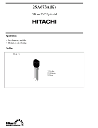 Datasheet 2SA673AK manufacturer Hitachi