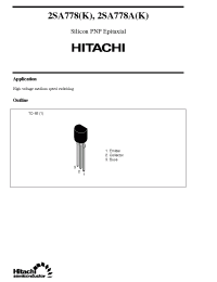Datasheet 2SA778 manufacturer Hitachi
