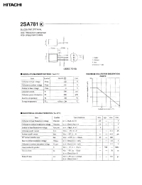 Datasheet 2SA781 manufacturer Hitachi
