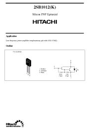 Datasheet 2SB1012(K) manufacturer Hitachi