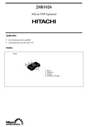 Datasheet 2SB1026 manufacturer Hitachi