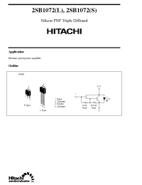 Datasheet 2SB1072L manufacturer Hitachi