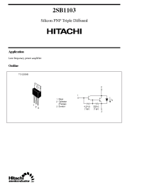 Datasheet 2SB1103 manufacturer Hitachi