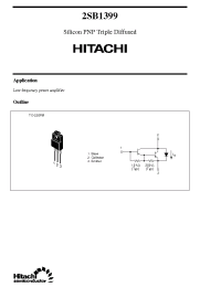 Datasheet 2SB1399 manufacturer Hitachi