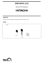 Datasheet 2SB1409 manufacturer Hitachi