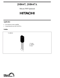 Datasheet 2SB647A manufacturer Hitachi