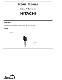 Datasheet 2SB649 manufacturer Hitachi