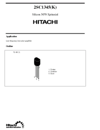 Datasheet 2SC1345K manufacturer Hitachi