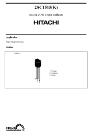 Datasheet 2SC1515K manufacturer Hitachi