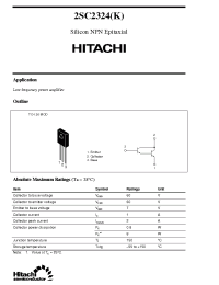Datasheet 2SC2324 manufacturer Hitachi