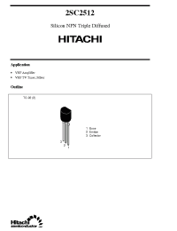Datasheet 2SC2512 manufacturer Hitachi
