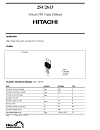 Datasheet 2SC2613 manufacturer Hitachi