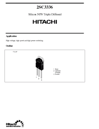 Datasheet 2SC3336 manufacturer Hitachi