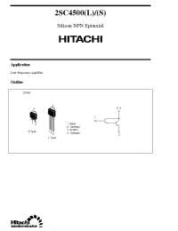 Datasheet 2SC4500S manufacturer Hitachi