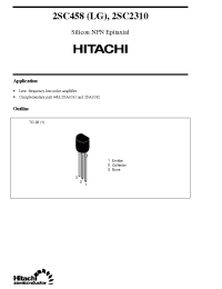 Datasheet 2SC458LG manufacturer Hitachi