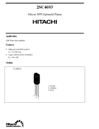 Datasheet 2SC4693 manufacturer Hitachi