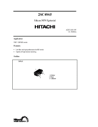 Datasheet 2SC4965 manufacturer Hitachi