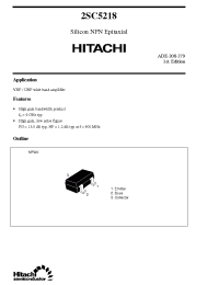 Datasheet 2SC5218 manufacturer Hitachi