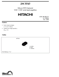 Datasheet 2SC5543 manufacturer Hitachi