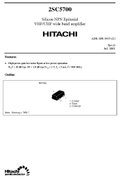 Datasheet 2SC5700 manufacturer Hitachi