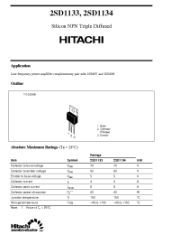Datasheet 2SD1134 manufacturer Hitachi