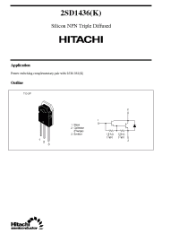 Datasheet 2SD1436 manufacturer Hitachi