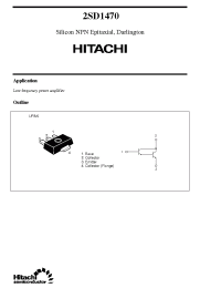 Datasheet 2SD1470 manufacturer Hitachi