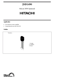Datasheet 2SD1490 manufacturer Hitachi