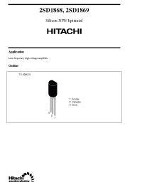 Datasheet 2SD1869 manufacturer Hitachi