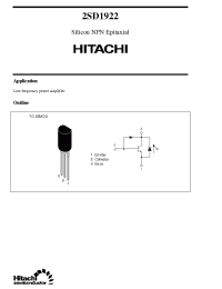 Datasheet 2SD1922 manufacturer Hitachi