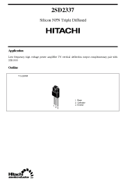 Datasheet 2SD2337 manufacturer Hitachi