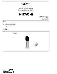 Datasheet 2SD2651 manufacturer Hitachi