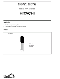 Datasheet 2SD787 manufacturer Hitachi
